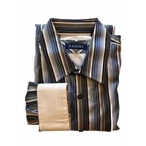 NWOT Zagiri GoodFellas Blue Stripe Shirt